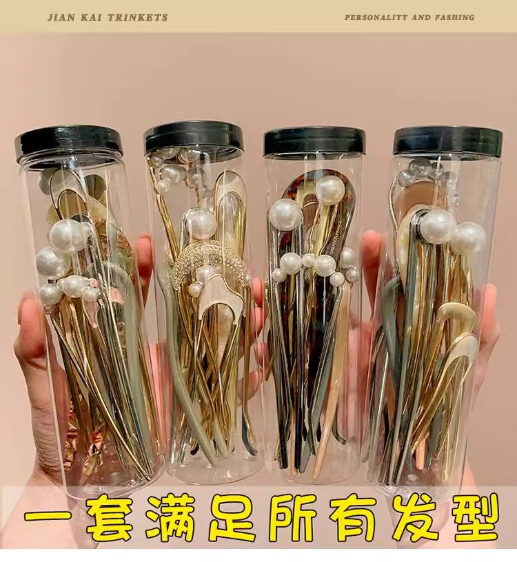 懒人盘发神器丸子头插梳发梳发簪倒插u型发夹职业气质造型头饰女详情13