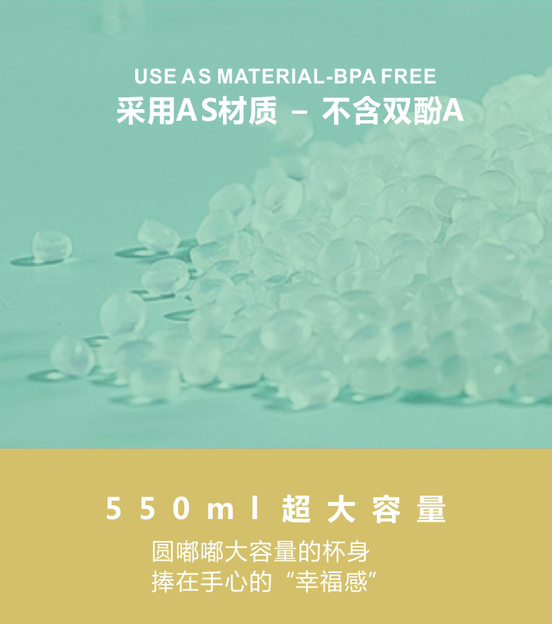 批发带盖密封水杯燕麦杯家用咖啡带把手沙拉杯高颜值早餐杯礼品详情3