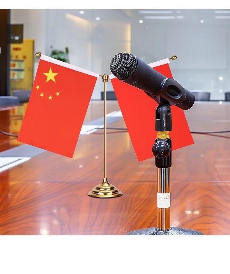 定制旗杆旗帜logo定制小红旗办公桌摆件伸缩落地旗杆彩旗批发详情8