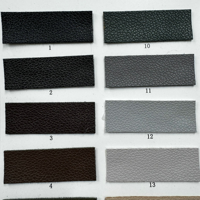 现货 耐水解1.2mm小荔枝纹PU皮革 802纹仿棉绒底皮料 箱包人造革详情7