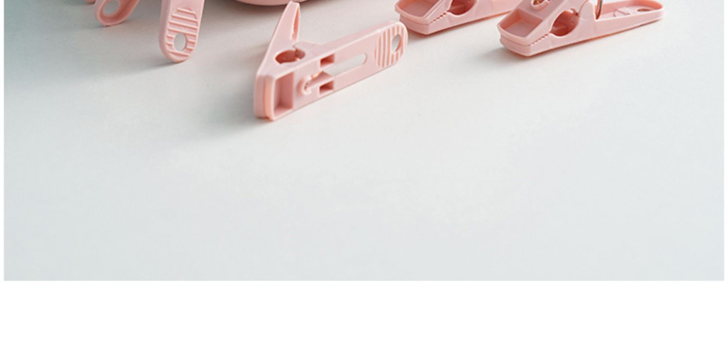 30个装防风夹晾衣夹内衣袜子塑料小夹子带收纳篮被子衣服晾晒夹详情2