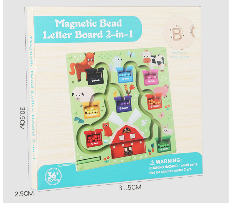 Baby magnetic color classification, positioning, counting board, pen movement maze, math enlightenment, cognitive matching, wooden toys pic 51
