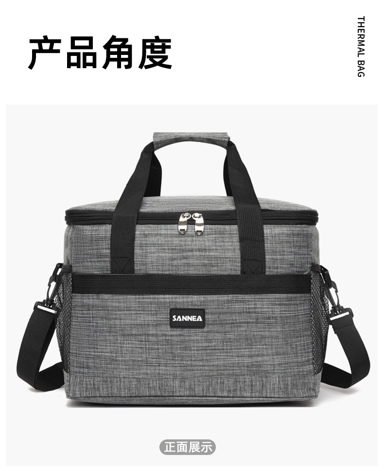 SANNE Cross-border Oxford cloth lunch box bags, hand-purified color takeout bags, outdoor picnic insulated and fresh-keeping bento ice packs pic 15