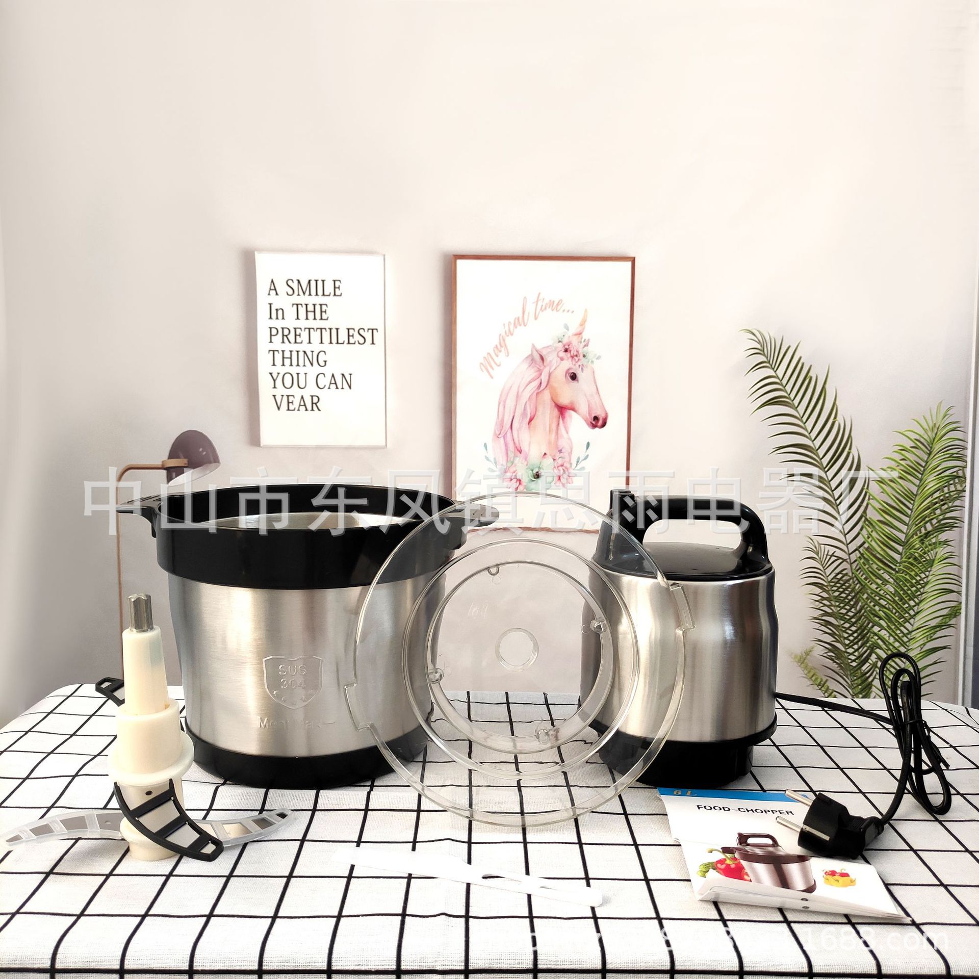 6L stainless steel electric meat grinder, 2L110V English meat grinder, 3L dual-speed, 8L large-capacity foreign trade meat mixer pic 9