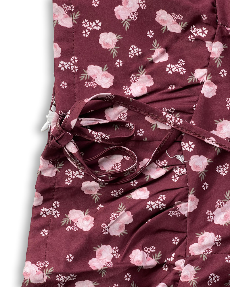 2025亚马逊独立站欧美女装新款碎花方领性感开叉大摆春季连衣裙女详情38