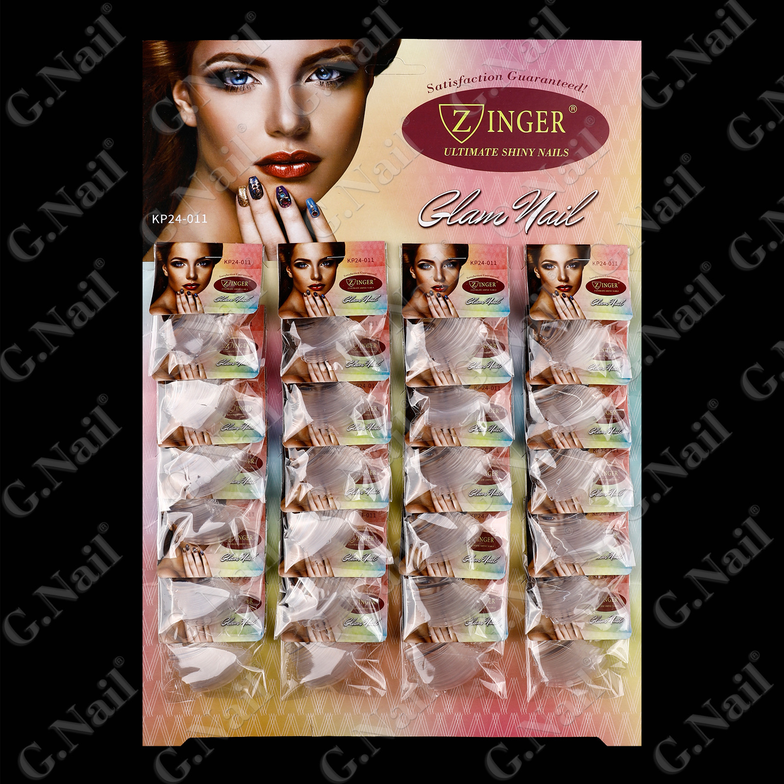 Gnail正品24包卡装美甲甲片自然色白色穿戴甲欧美假指甲甲片批发详情21