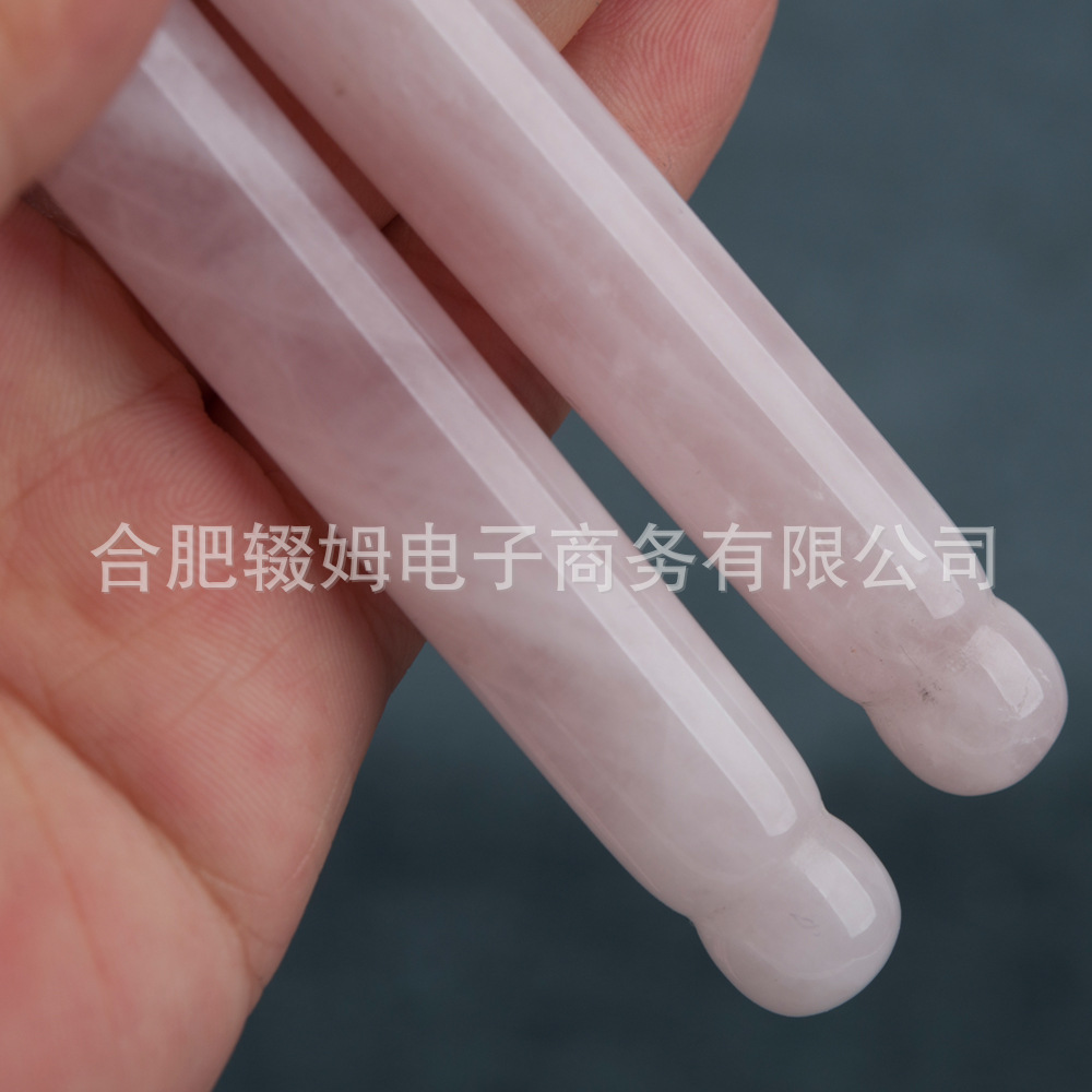 粉晶玉石厂家刮痧板粉水晶绿东陵面部脸部美容刮痧颈椎腿部全身详情34