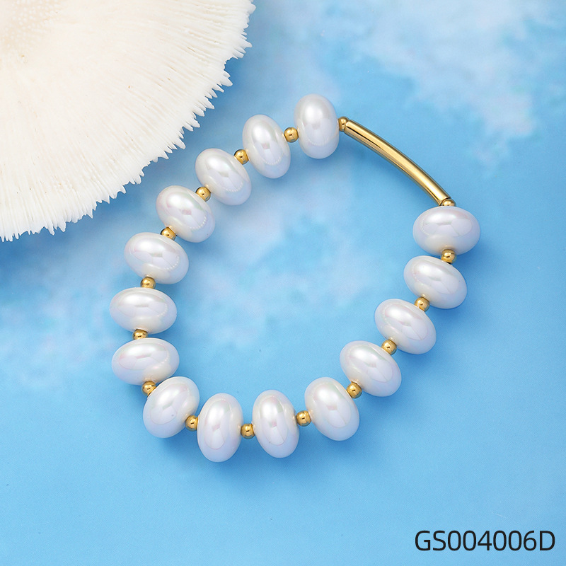 Natural freshwater precious handcrafted bracelets, Baroque pearls, irregular-shaped pearls, versatile light luxury bracelets, pearl wholesale pic 7