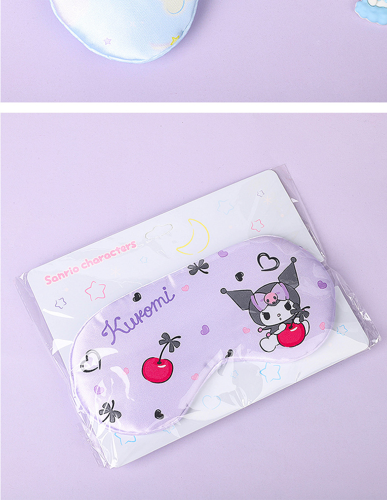 三丽鸥真丝眼罩真丝睡眠眼罩学生女午休睡眠睡觉遮光眼罩防护眼罩详情11