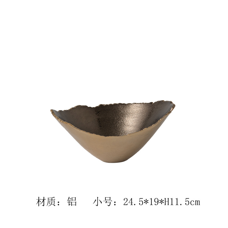 印度进口铝制银色不规则浅边水果盘零食坚果收纳托盘茶盘摆件装饰详情40