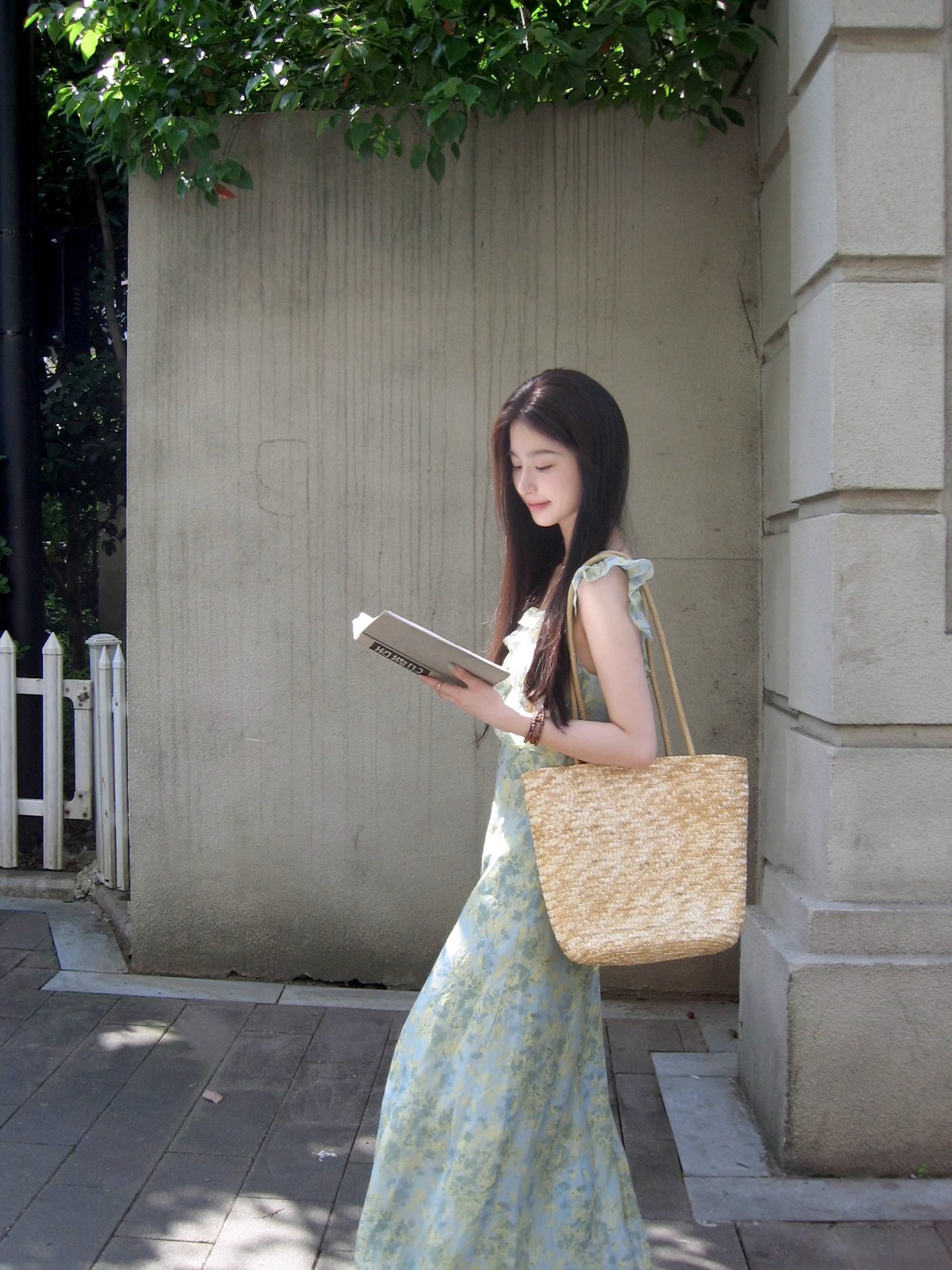 甜美小飞袖碎花裙温柔风连衣裙女夏季小众气质修身荷叶边a字长裙详情10