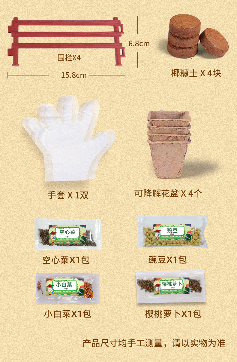 Sunshine Little Vegetable Garden Wooden Science Experiment Set DIY Dragon Boat Planting Science and Technology Small Experiment Toys pic 14
