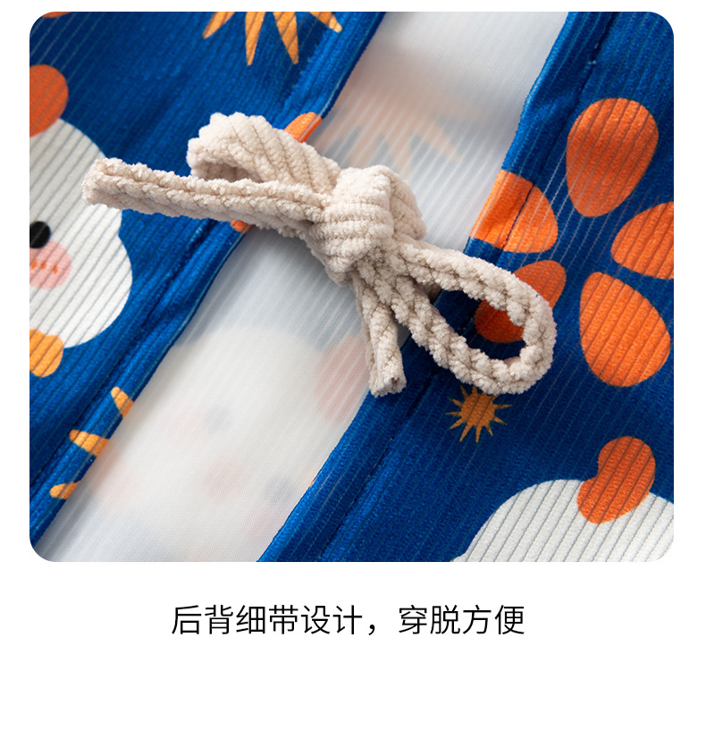 儿童罩衣秋冬季灯芯绒婴儿吃饭围兜罩衣宝宝防水防脏长袖反穿衣详情15