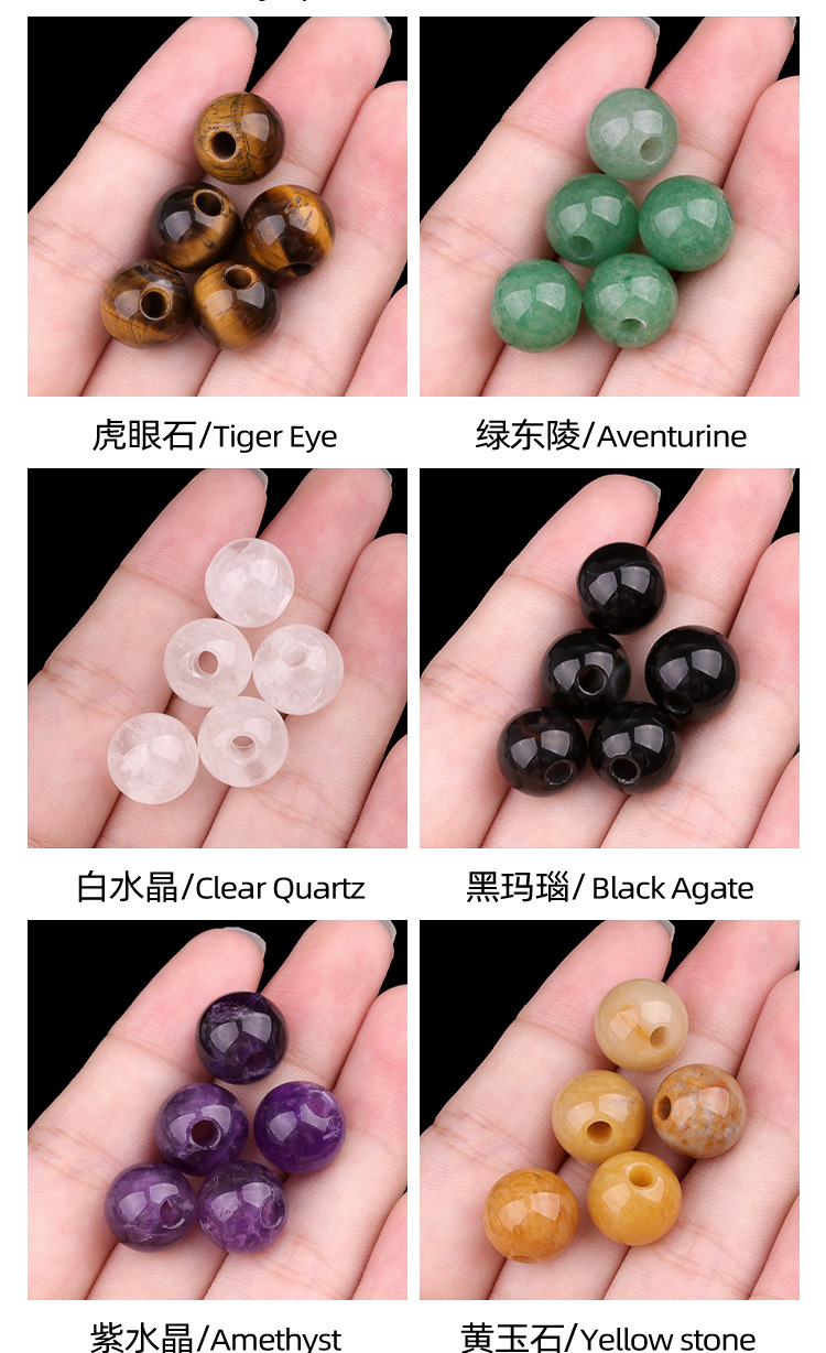 2197 large-hole crystal agate loose beads, 12mm large-hole DIY clothing accessories, educational and educational beading toys pic 5