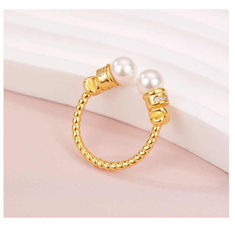 S925 sterling silver open ring, a niche design, high-end vintage open ring DIY empty stand accessory in stock pic 11