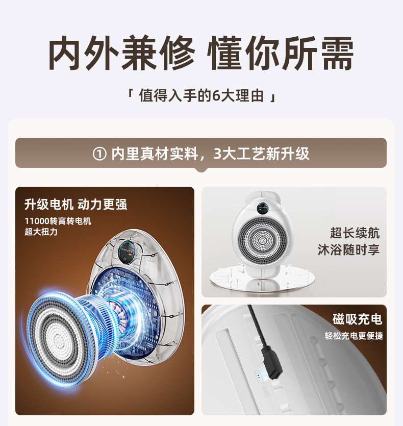 Máquina de baño inteligente automática montada en la pared baño eléctrico móvil cepillo de baño baño artefacto frotar espalda multifuncional pic 2