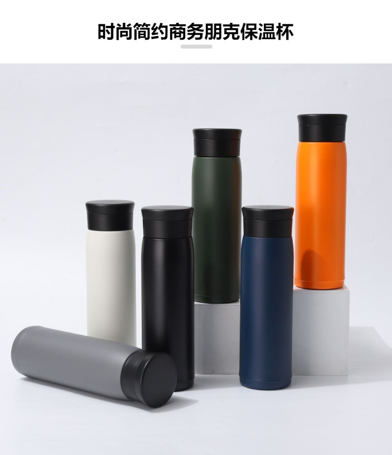 Hot-selling business simple straight cup, portable sports outdoor large-capacity student 304 stainless steel punk insulated cup pic 1
