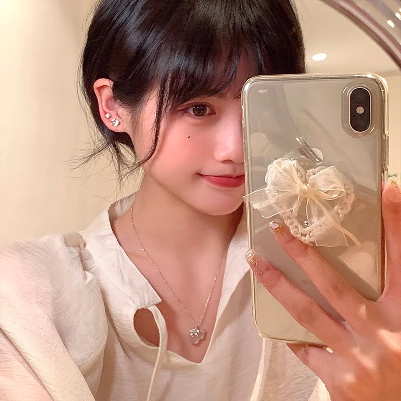 银针养耳洞猫眼石耳钉六件套睡觉免摘耳骨钉设计感小众耳饰配饰女详情13