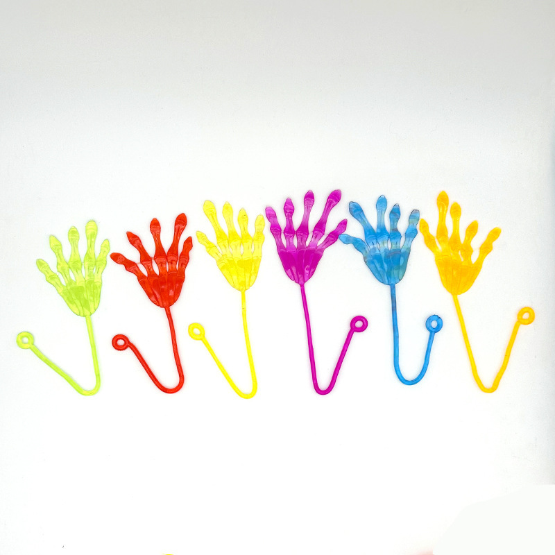 跨境创意弹性手掌蜘蛛网南瓜幽灵万圣节创意整蛊爬墙粘性伸缩玩具详情8