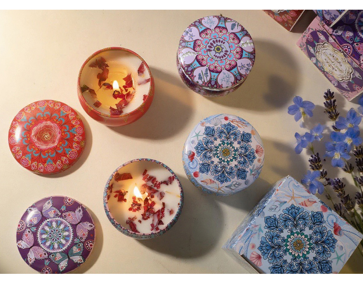 Cross-border soy wax dried flower scented candle? Wedding souvenirs, birthday gifts, floral fragrances, scented candles pic 21