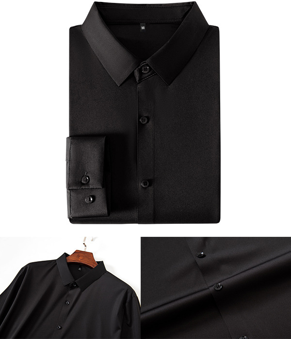 【无痕高弹】跨境四面弹力衬衫男免烫抗皱男士衬衣欧码男装外贸爆详情19