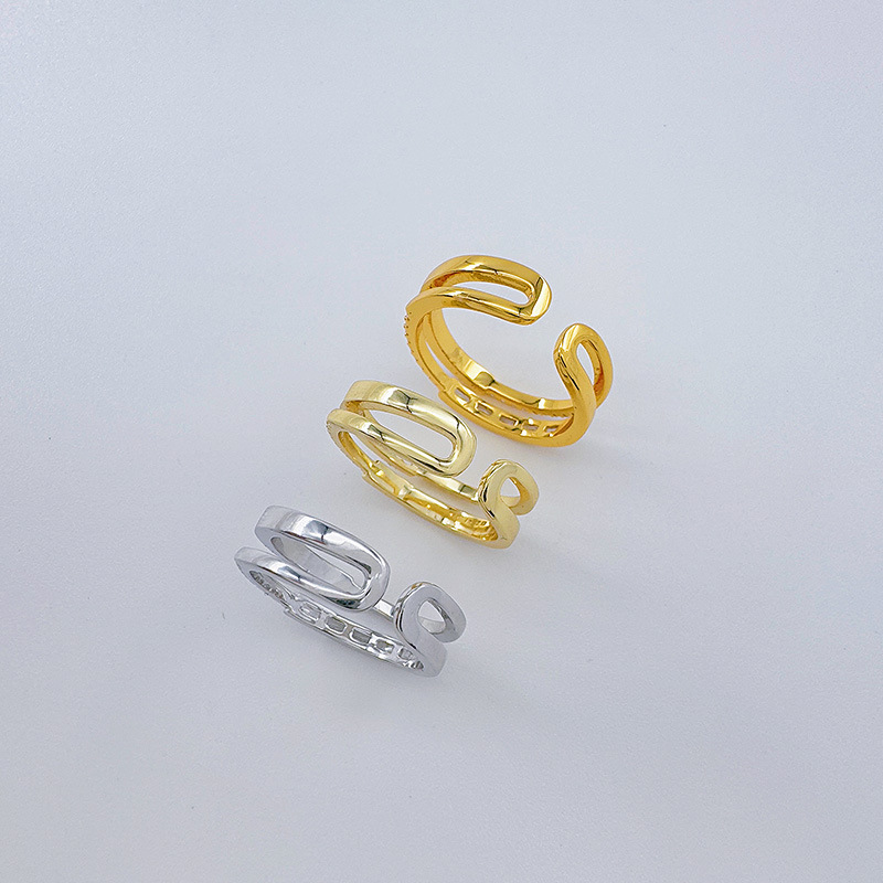 The high-end and light luxury open-top ring of Bai Ling Jewelry is exquisitely super sparkling with micro-inlaid zircon and features an inS-style Japanese, Korean and Japanese ring style for women pic 6