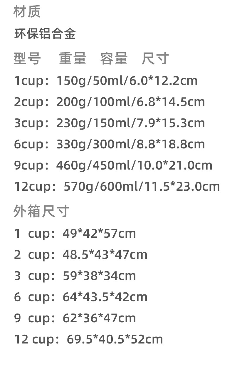 摩卡壶跨境户外家用办公铝制摩卡壶意式浓缩咖啡壶八角摩卡壶批发详情12