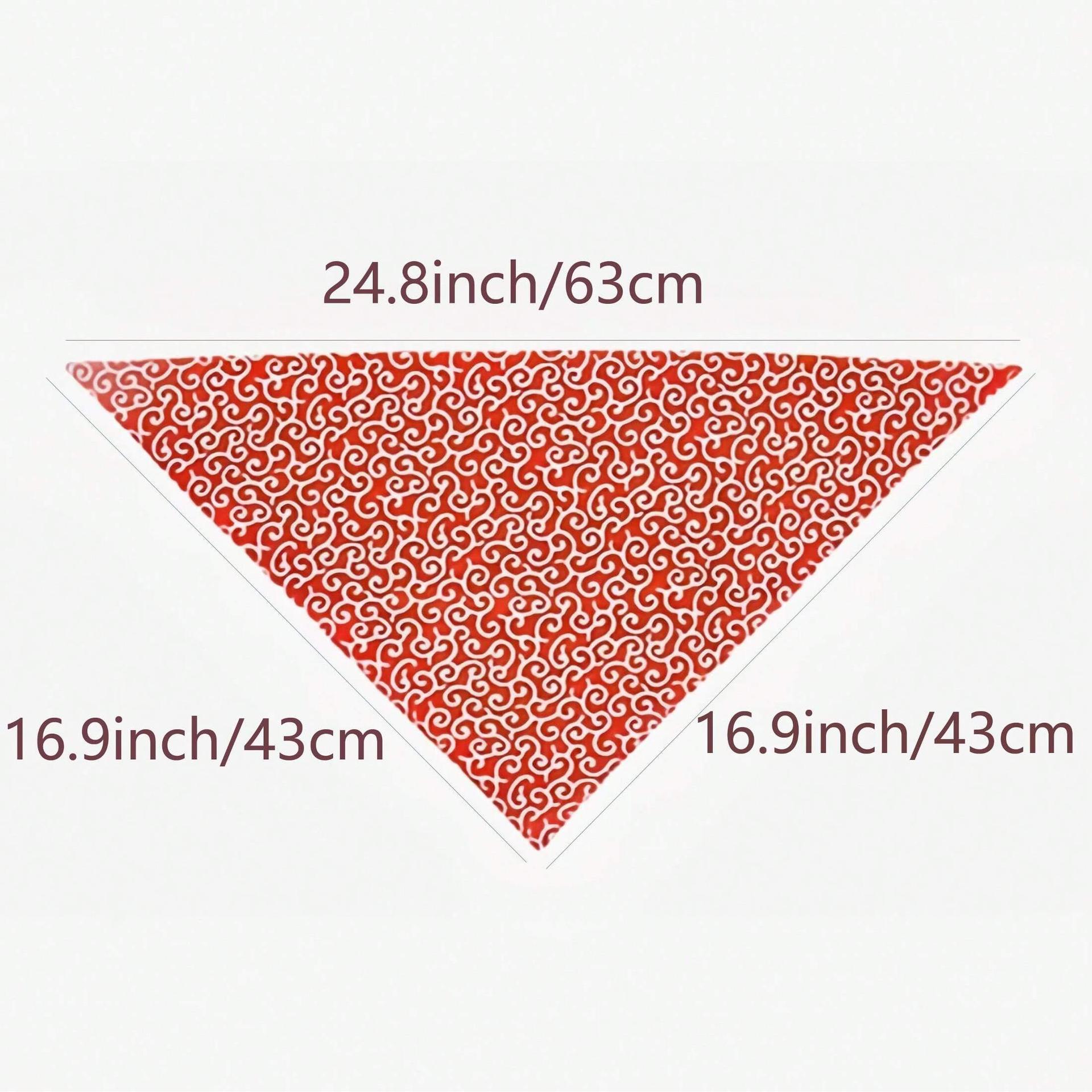 Rongka Pet Cross-border New Japanese-style Tanggrass-patterned wipes, pet cat and dog accessories, triangular scarves, scarves, pet scarf supplies wholesale pic 5