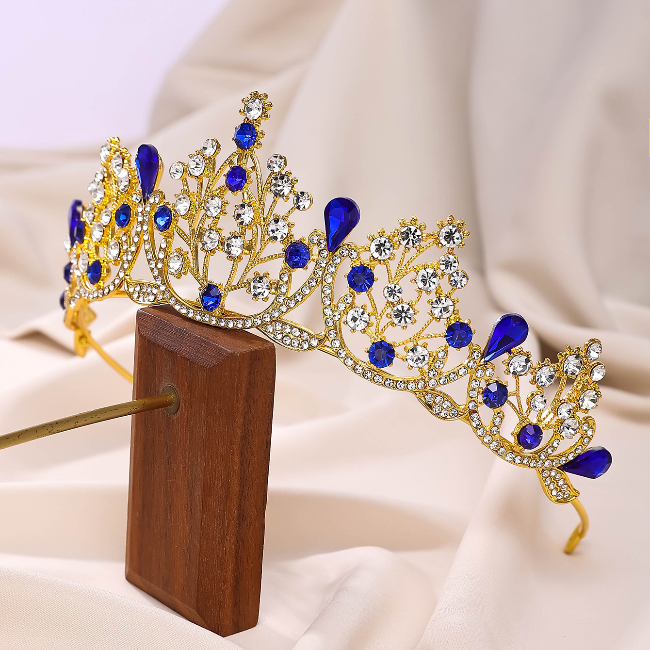 皇冠婚礼发箍新 娘头饰水钻头箍饰品 锌合金凤冠婚庆走秀新娘皇冠详情16