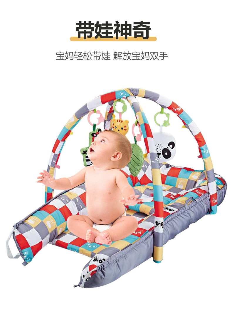 Cross-border best-selling baby multi-functional fitness rack, music game blanket, suitable toys for babies pic 10
