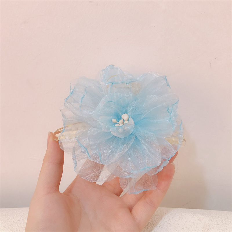 The color is super spring-like ~ Vacation-style large flower hair clip, side clip, new 2024 bangs hair accessory for women pic 36
