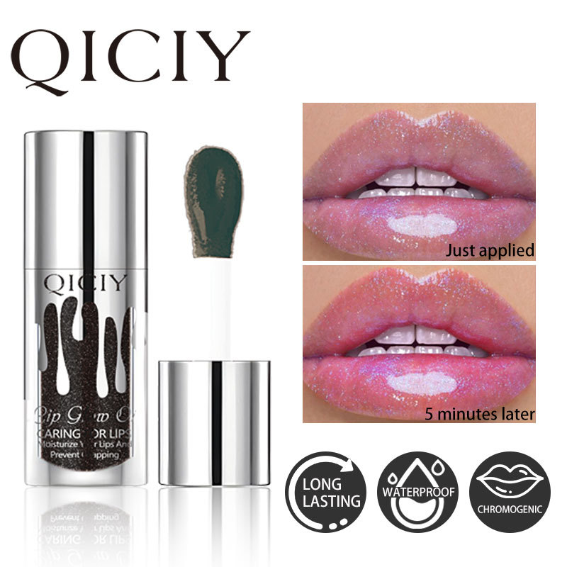 【跨境专供】QICIY+6色珠光变色唇彩滋润保湿镜面不沾杯唇釉批发详情4