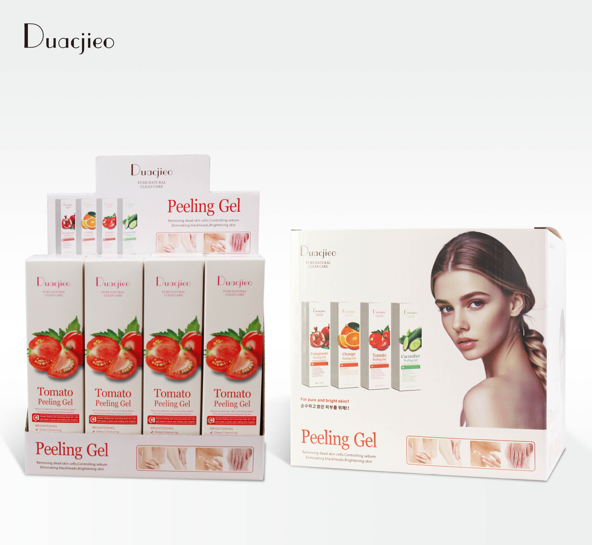 Duacjieo Body Exfoliating Gel, Scrub and Mud Cream for export, all in English packaging pic 12