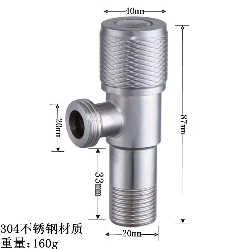 304不锈钢角阀一进二出马桶角阀加长三角阀加厚黄铜阀芯卫浴批发详情48