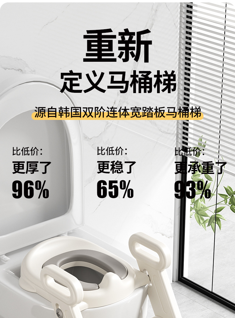 小沐马儿童马桶坐便器圈楼梯式男小孩女宝宝上厕所辅助阶梯踩脚凳详情8