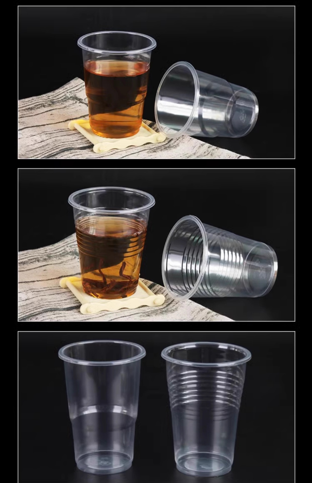 一次性杯子水杯批发透明塑料杯1000只装餐饮航空杯加厚家用结婚详情26