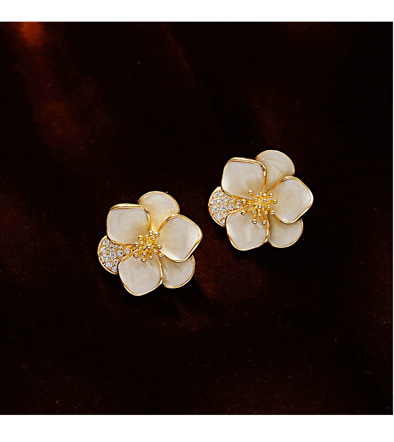 Hyacinth nicho diseño sentido alto temperamento lujo ligero aretes únicos pendientes de flores mujeres 2025 tik yin boom earwear pic 5