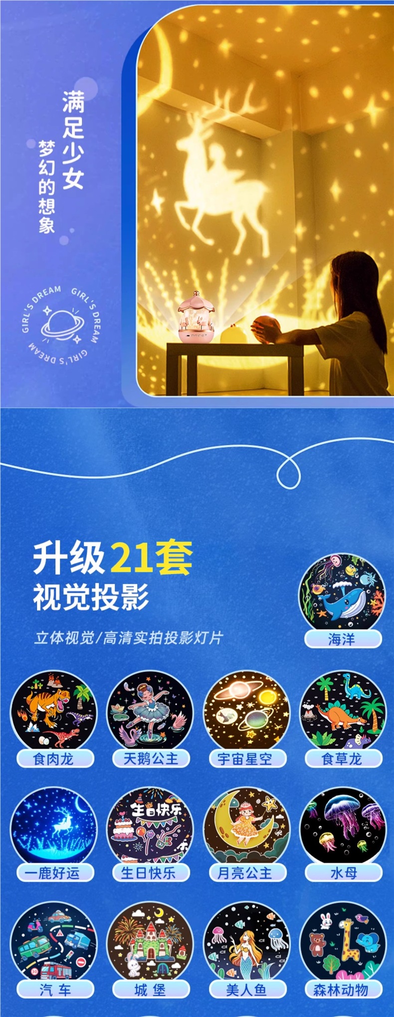 女孩子儿童玩具2025爆款生日礼物3岁4以上小女童的5星空6投影灯10详情5