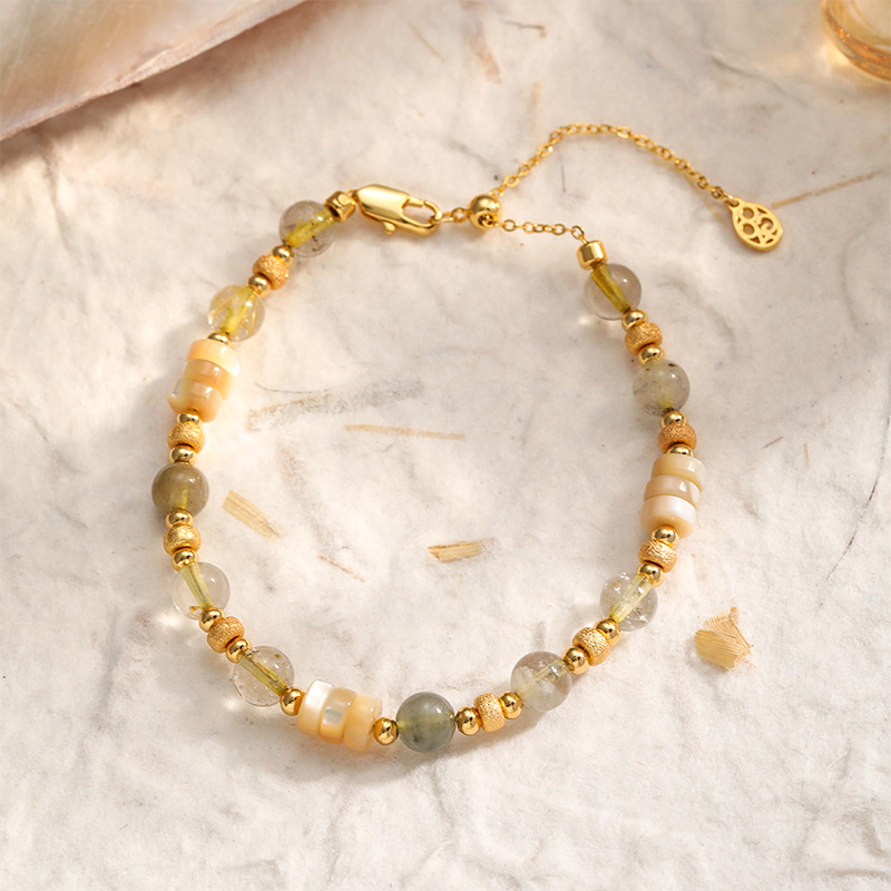 NALA娜啦缤纷复古自然石手链轻奢高级感不掉色手链女高级感手串女详情20