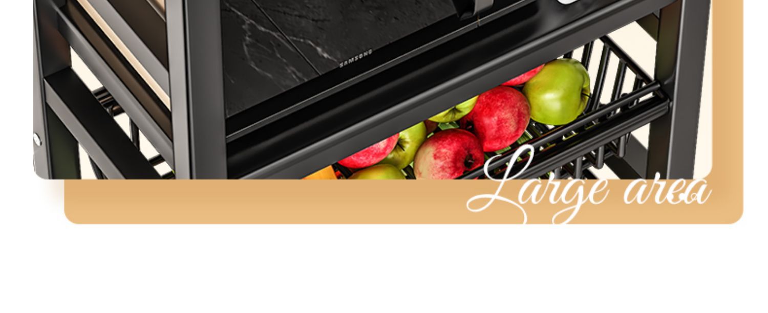 厨房置物架用具收纳菜篮子多功能家用零食储物架微波炉置物收纳架详情23