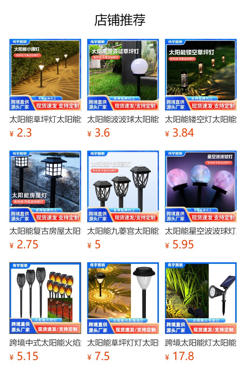 太阳能草坪灯太阳能灯户外庭院灯天黑自动亮防水氛围灯小夜灯灯详情1