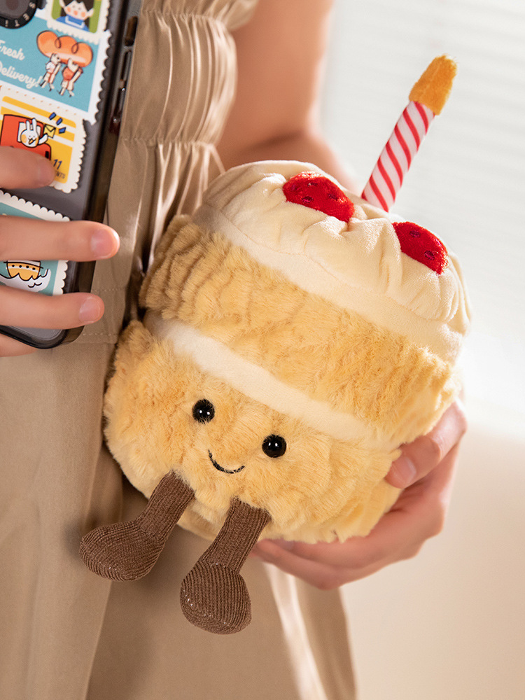 Jellycat趣味彩虹生日蛋糕毛绒玩具节日礼物假蛋糕可唱生日歌玩偶详情12