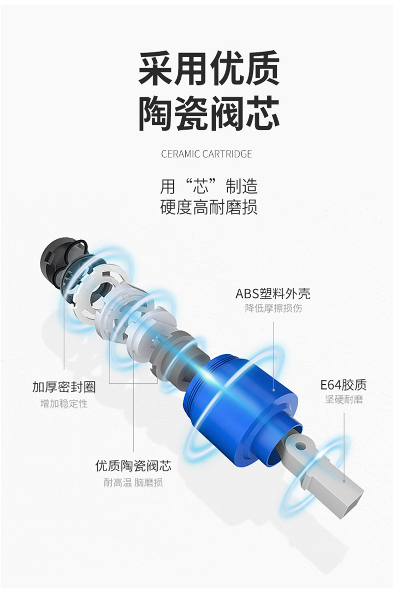 奶油风奶白色淋浴花洒套装恒温淋雨浴家用沐浴卫浴数显增压花洒头详情6