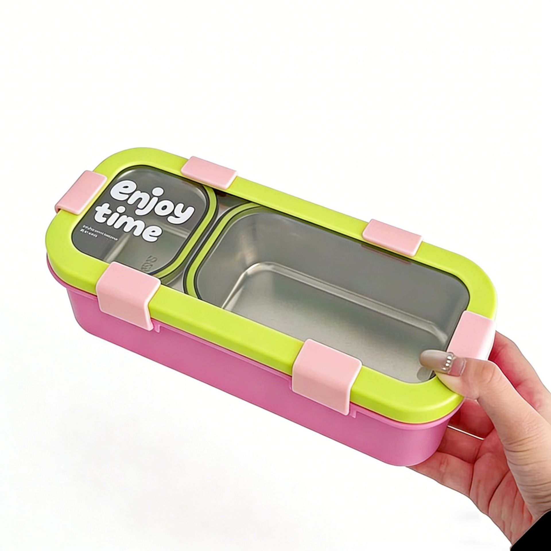 304 stainless steel food storage box, compartmentalized lunch box, small-portion and quantified small-capacity fat-reducing and weight-loss lunch box, bento box pic 16