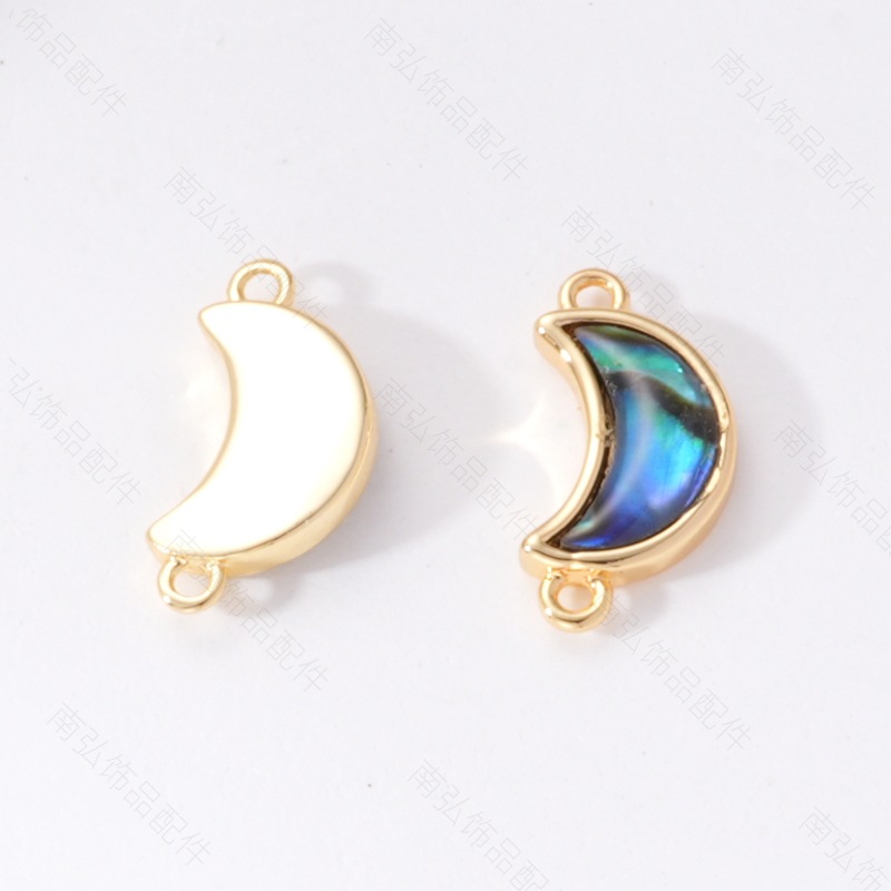18k abalone shell jewelry connection buckle accessory, triangular round butterfly heart five-pointed star bracelet necklace accessory pic 43