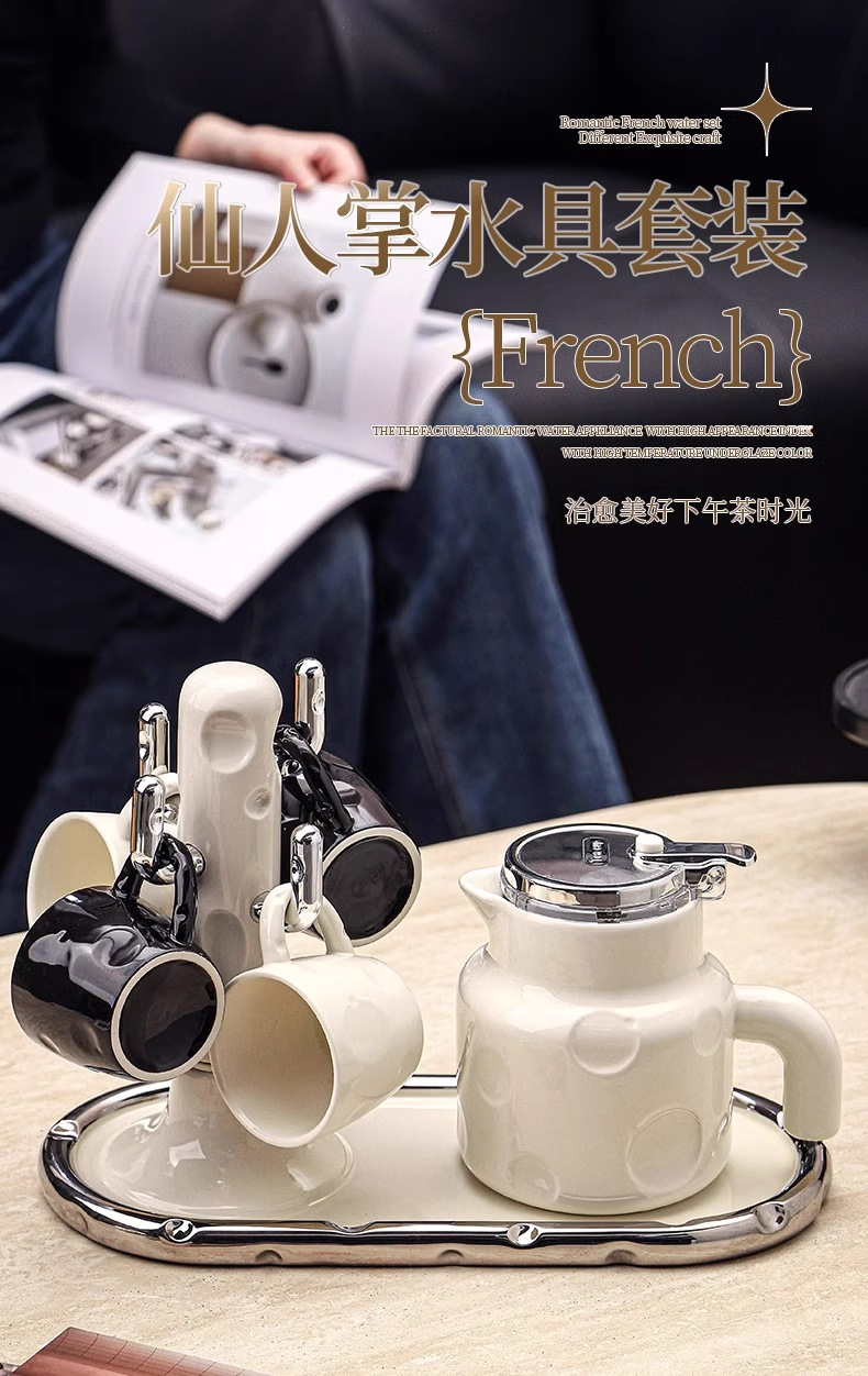 陶瓷茶壶可过滤家用花茶壶茶水分离单壶泡茶器耐高温功夫沏茶壶详情1