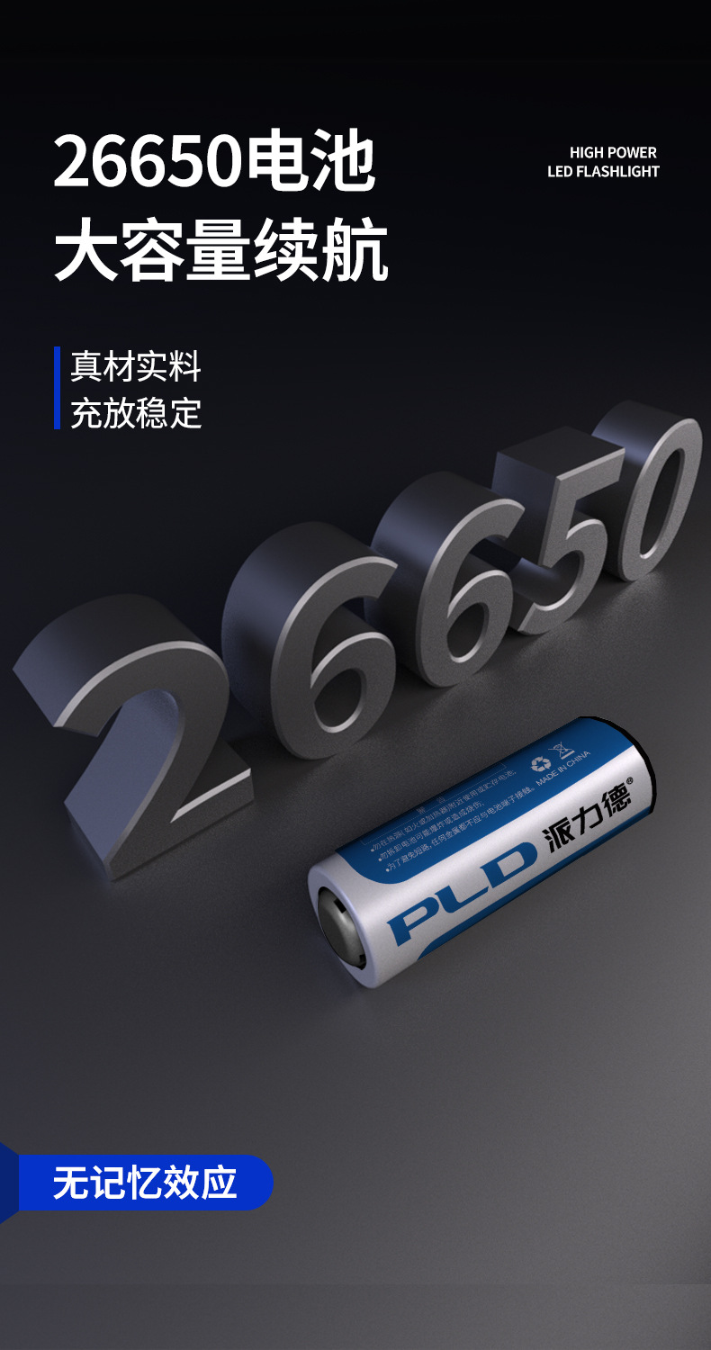 Cross-border 2025 New Product: High-intensity long-range flashlight with yellow and white dual laser digital display, outdoor dual-switch side light strip magnetic attraction pic 10