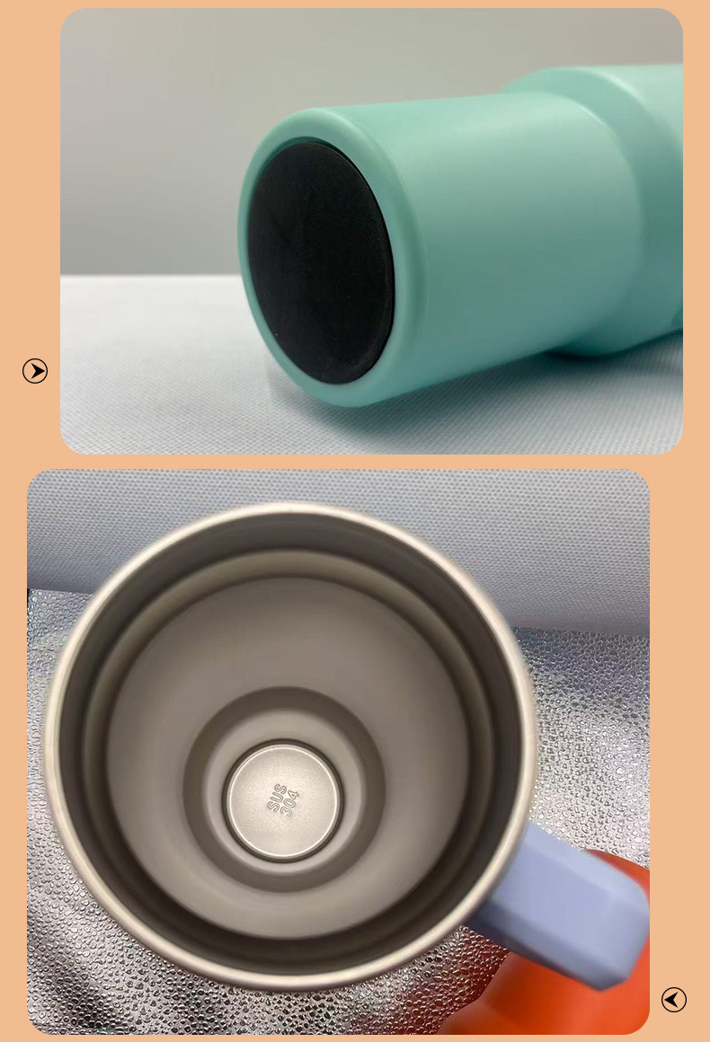 Factory wholesale 40oz car cups, 304 stainless steel insulated cups, handle ice king cups, large-capacity straw cups in stock pic 4