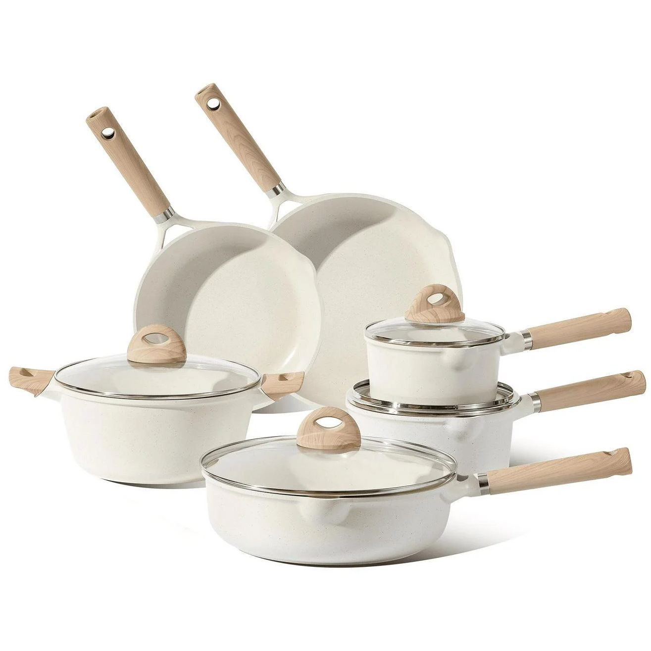 Cross-border high-end cookware sets: Non-stick pans, kitchen cookware, woks, frying pans, soup Pots, milk POTS, stewing POTS, POTS, granite pic 10