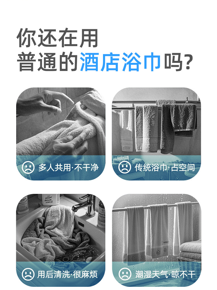 Disposable towel, bath towel, thickened face wash, soft face towel, travel hotel, outdoor individual packaging, portable bath towel pic 3